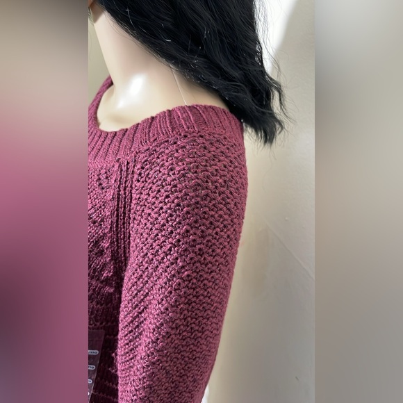 Sz 2XL women’s Calvin Klein Jeans knit sweater pullover burgundy crewneck - Picture 13 of 16